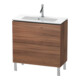 Duravit Meuble sous-lavabo Compact L-Cube 82x39,1 cm, noyer naturel, 2 tiroirs, debout-1