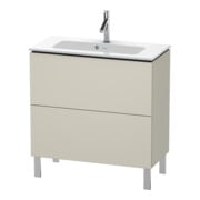 Duravit Meuble sous-lavabo Compact L-Cube 82x39,1 cm, tau mat, 2 tiroirs, sur pied-1