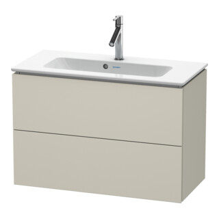Duravit Meuble sous lavabo Compact L-Cube 82x39,1 cm, tau mat, 2 tiroirs, suspendu