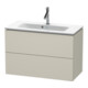 Duravit Meuble sous lavabo Compact L-Cube 82x39,1 cm, tau mat, 2 tiroirs, suspendu-1