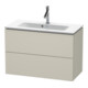 Duravit Meuble sous-lavabo Compact L-Cube 82x39,1 cm, taupe, 2 tiroirs, suspendu-1