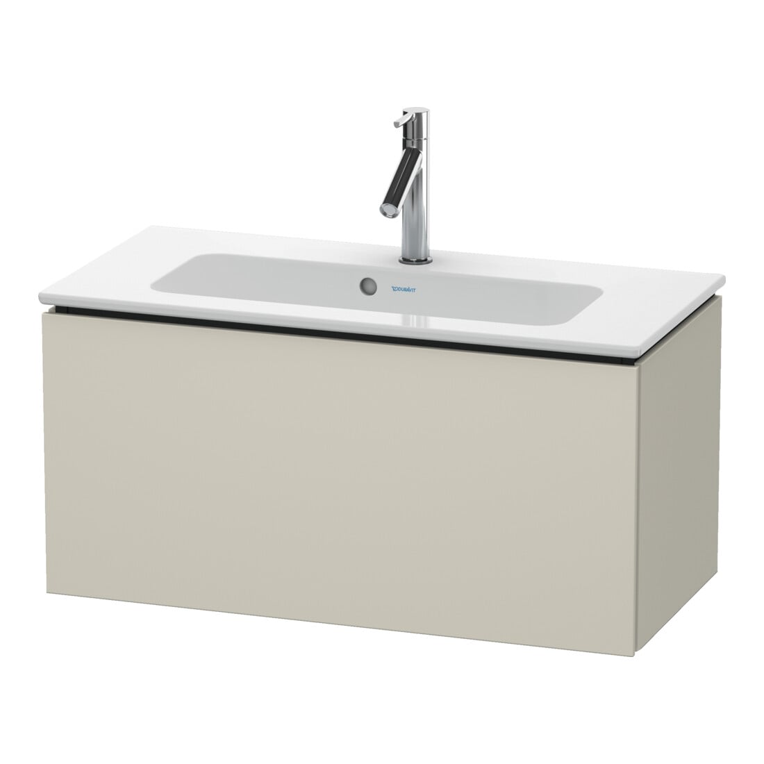 Duravit Meuble sous-lavabo Compact L-Cube 82x39,1 cm, taupe mat, 1 tiroir, suspendu
