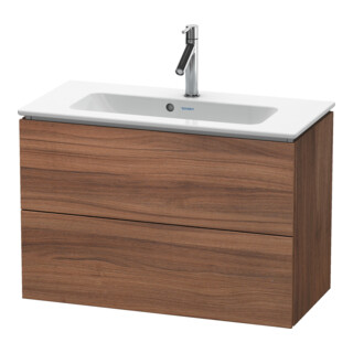 Duravit Meuble sous-lavabo Compact L-Cube 82x39,1cm, noyer naturel, 2 tiroirs, suspendu