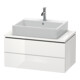 Duravit Meuble sous lavabo Compact L-Cube 82x47,7 cm, blanc brillant, 2 tiroirs-1