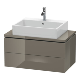 Duravit Meuble sous lavabo Compact L-Cube 82x47,7 cm, blanc brillant, 2 tiroirs