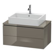 Duravit Meuble sous lavabo Compact L-Cube 82x47,7 cm, blanc brillant, 2 tiroirs