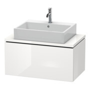 Duravit Meuble sous lavabo Compact L-Cube 82x47,7 cm, blanc brillant, avec console, 1 tiroir