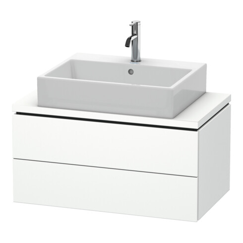 Duravit Meuble sous lavabo Compact L-Cube 82x47,7 cm, blanc mat, 2 tiroirs