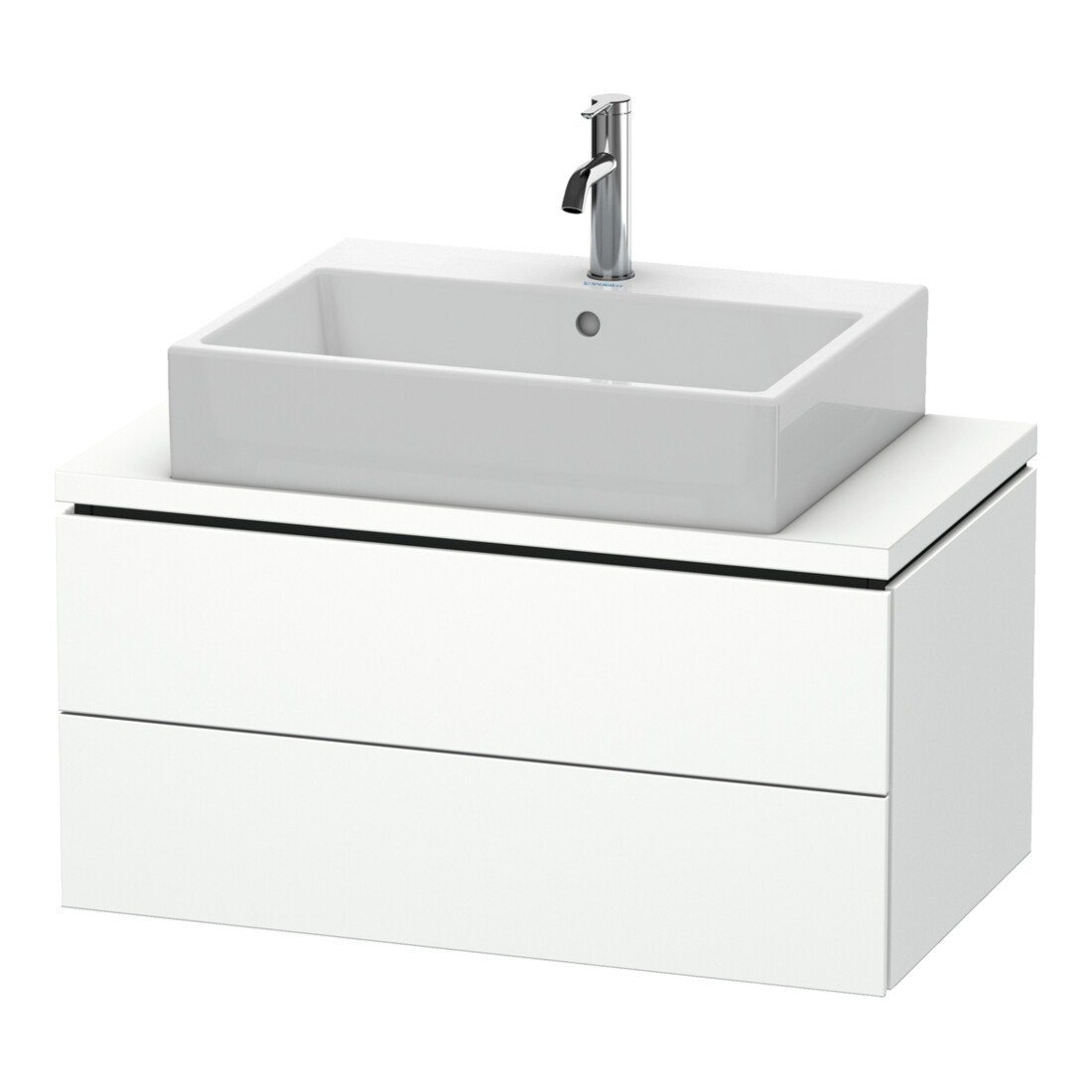 Duravit Meuble sous-lavabo Compact L-Cube 82x47,7 cm, blanc mat, f Kons, 2 tiroirs