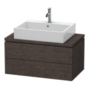 Duravit Meuble sous-lavabo Compact L-Cube 82x47,7 cm, chêne foncé, pour console, 2 tiroirs