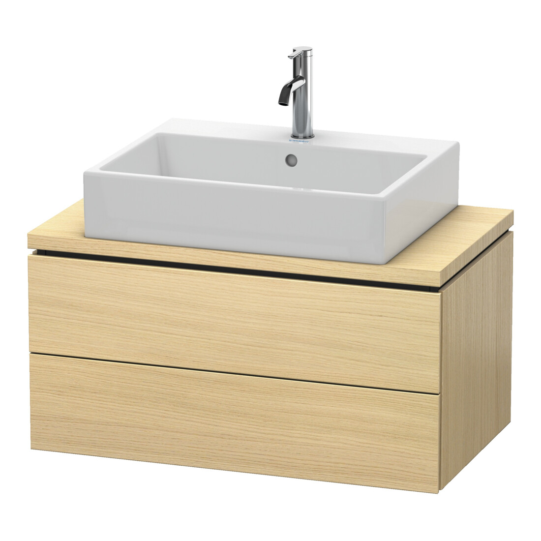 Duravit Meuble sous-lavabo Compact L-Cube 82x47,7 cm, chêne méd., 2 tiroirs