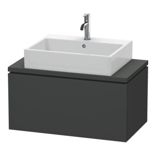 Duravit Meuble sous-lavabo Compact L-Cube 82x47,7 cm, graph ma, avec console, 1 tiroir