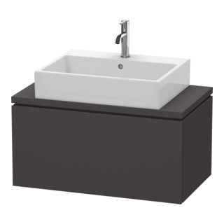 Duravit Meuble sous-lavabo Compact L-Cube 82x47,7 cm, graphite mat, f Kons, 1 tiroir