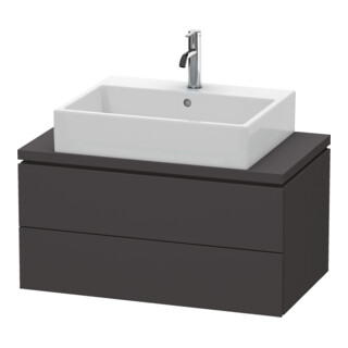 Duravit Meuble sous lavabo Compact L-Cube 82x47,7 cm, graphite mat, f Kons, 2 tiroirs
