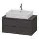 Duravit Meuble sous lavabo Compact L-Cube 82x47,7 cm, graphite mat, f Kons, 2 tiroirs-1