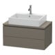Duravit Meuble sous-lavabo Compact L-Cube 82x47,7 cm, gris mat, 2 tiroirs-1