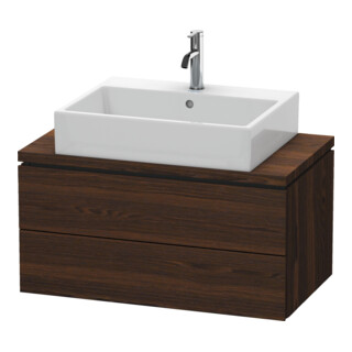 Duravit Meuble sous-lavabo Compact L-Cube 82x47,7 cm, noyer, pour console, 2 tiroirs