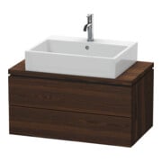 Duravit Meuble sous-lavabo Compact L-Cube 82x47,7 cm, noyer, pour console, 2 tiroirs