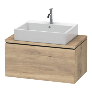 Duravit Meuble sous lavabo Compact L-Cube 82x47,7 cm, œuf marbré, pour console, 1 tiroir