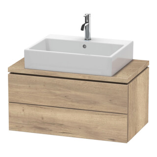 Duravit Meuble sous-lavabo Compact L-Cube 82x47,7 cm, œuf marbré, pour console, 2 tiroirs