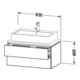 Duravit Meuble sous lavabo Compact L-Cube 82x47,7 cm, sans console, 2 tiroirs