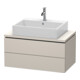 Duravit Meuble sous lavabo Compact L-Cube 82x47,7 cm, Tau mat, f Kons, 2 tiroirs-1