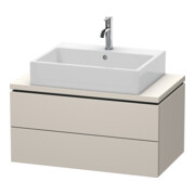 Duravit Meuble sous lavabo Compact L-Cube 82x47,7 cm, taupe mat, 2 tiroirs
