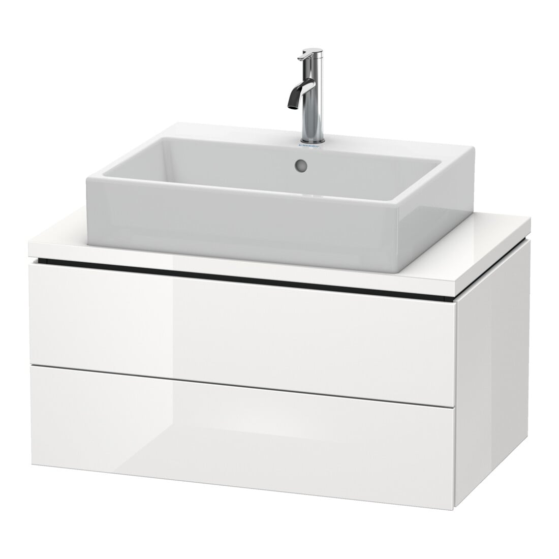 Duravit Meuble sous lavabo Compact L-Cube 82x47,7 cm, taupe mat, 2 tiroirs