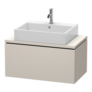 Duravit Meuble sous lavabo Compact L-Cube 82x47,7 cm, taupe mat, console, 1 tiroir