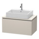 Duravit Meuble sous lavabo Compact L-Cube 82x47,7 cm, taupe mat, console, 1 tiroir-1
