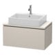 Duravit Meuble sous lavabo Compact L-Cube 82x47,7 cm, taupe, pour console, 1 tiroir-1