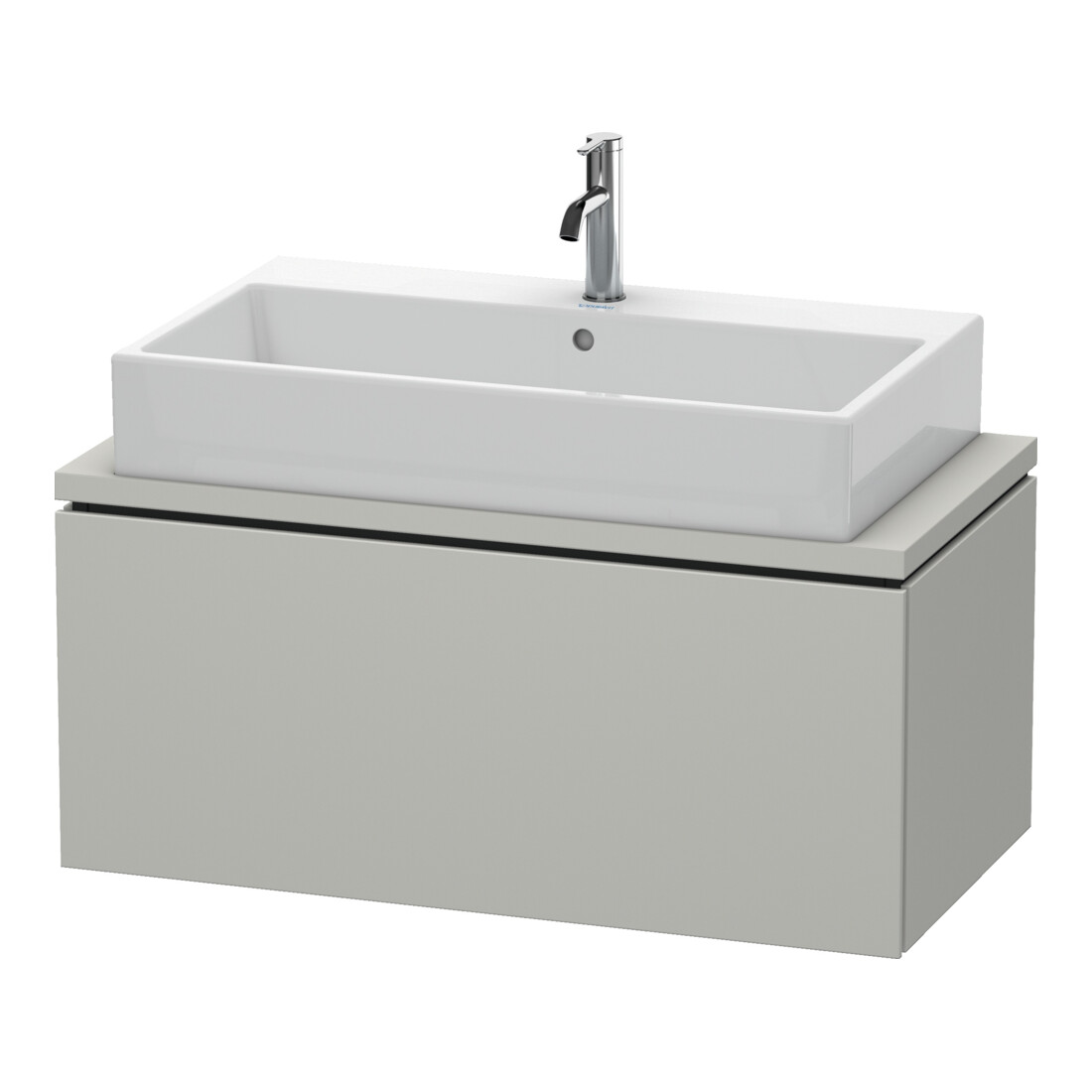 Duravit Meuble sous lavabo Compact L-Cube 92x47,7 cm, béton gris, 1 tiroir