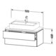 Duravit Meuble sous-lavabo Compact L-Cube 92x47,7 cm, béton gris, 2 tiroirs