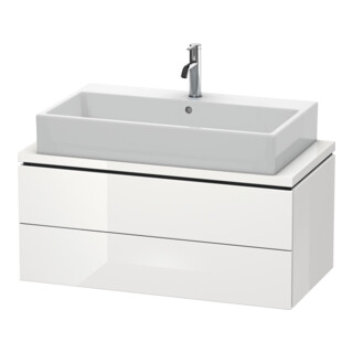 Duravit Meuble sous-lavabo Compact L-Cube 92x47,7 cm, blanc brillant, 2 tiroirs