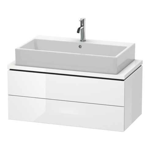 Duravit Meuble sous-lavabo Compact L-Cube 92x47,7 cm, blanc brillant, 2 tiroirs