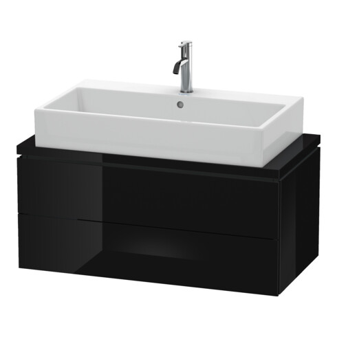 Duravit Meuble sous lavabo Compact L-Cube 92x47,7 cm, blanc brillant, 2 tiroirs