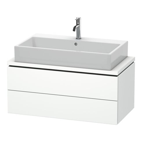 Duravit Meuble sous lavabo Compact L-Cube 92x47,7 cm, blanc mat, 2 tiroirs