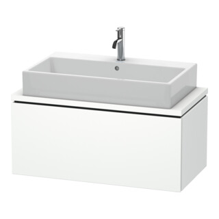 Duravit Meuble sous lavabo Compact L-Cube 92x47,7 cm, blanc mat, pour console, 1 tiroir