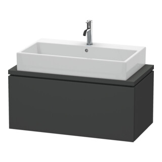 Duravit Meuble sous-lavabo Compact L-Cube 92x47,7 cm, graph ma, avec console, 1 tiroir