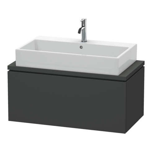 Duravit Meuble sous-lavabo Compact L-Cube 92x47,7 cm, graph ma, avec console, 1 tiroir