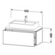 Duravit Meuble sous-lavabo Compact L-Cube 92x47,7 cm, graph ma, avec console, 1 tiroir