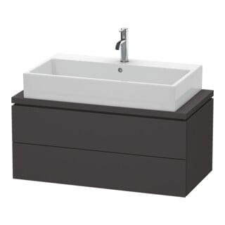 Duravit Meuble sous lavabo Compact L-Cube 92x47,7 cm, graphite mat, f Kons, 2 tiroirs