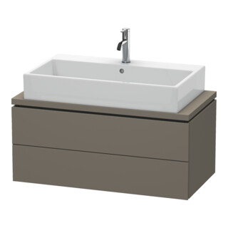 Duravit Meuble sous lavabo Compact L-Cube 92x47,7 cm, gris mat, 2 tiroirs