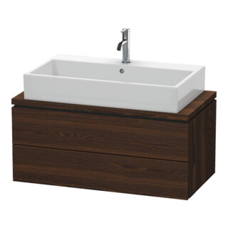 Duravit Meuble sous-lavabo Compact L-Cube 92x47,7 cm, noyer, 2 tiroirs