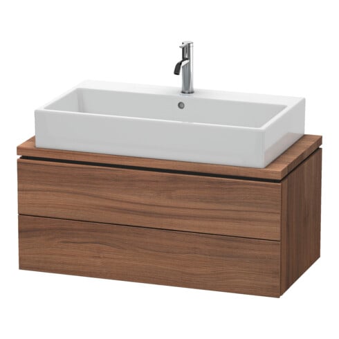 Duravit Meuble sous-lavabo Compact L-Cube 92x47,7 cm, noyer naturel, pour console, 2 tiroirs