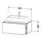 Duravit Meuble sous lavabo Compact L-Cube 92x47,7 cm, noyer, pour console, 1 tiroir