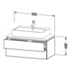 Duravit Meuble sous lavabo Compact L-Cube 92x47,7 cm, sans console, 2 tiroirs-4
