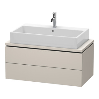 Duravit Meuble sous lavabo Compact L-Cube 92x47,7 cm, taupe mat, 2 tiroirs