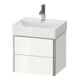 Duravit Meuble sous-lavabo Compact XSquare 48,4x39 cm, blanc brillant, 2 tiroirs, suspendu