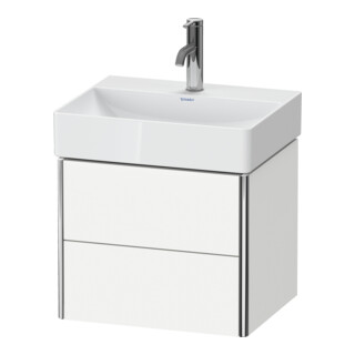 Duravit Meuble sous-lavabo Compact XSquare 48,4x39 cm, blanc mat, 2 tiroirs, suspendu